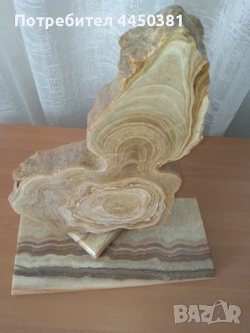 Старинна Декоративна скулптура от естествен камък – ОНИКС, снимка 12 - Антикварни и старинни предмети - 50564147