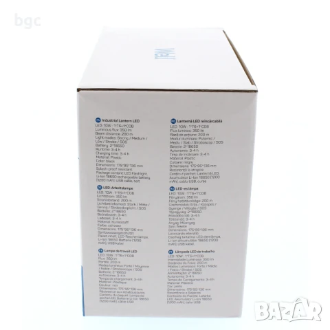 Фенер LED Well Strudy, Индустриален, Презареждащ, T6+COB, 10 W, 350 лумена, Li-Ion 1200 mAh , снимка 3 - Прожектори - 50470180