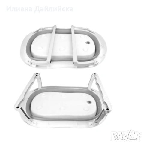 НОВО!!! Сгъваема бебешка вана с термометър и възглавница., снимка 7 - За банята - 53037659