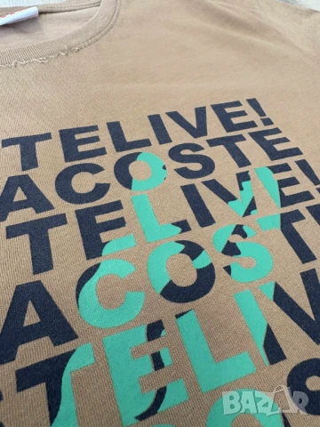 Lacoste Мъжка Тениска Размер L - Памук, Оригинална, Втора Употреба, снимка 6 - Тениски - 51179414