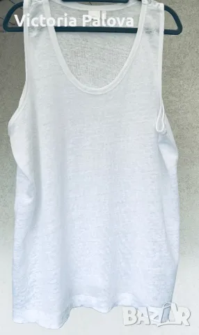 Бял топ/потник 100% лен