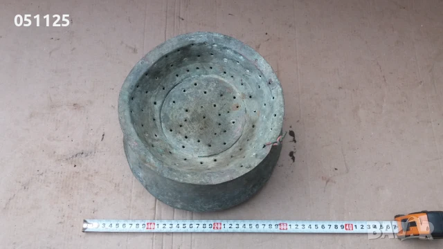 ковано възрожденско бакърче за вино с цедка , снимка 3 - Антикварни и старинни предмети - 50596590