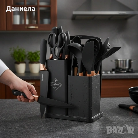 Кухненски комплект от 19 части Cheffinger KSUT01 , снимка 4 - Прибори за хранене, готвене и сервиране - 53207383