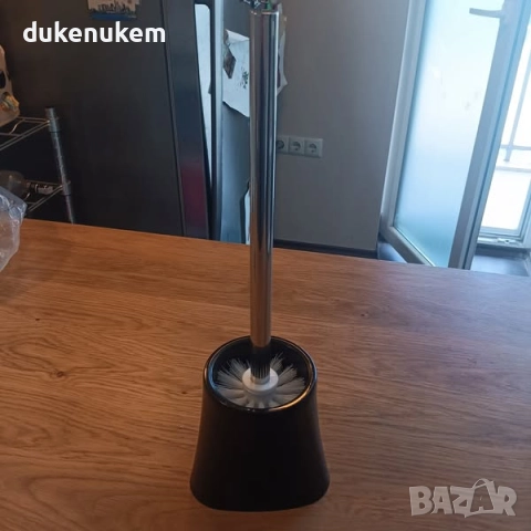 Четка за тоалетна с поставка – черна, полипропилен, снимка 4 - Други стоки за дома - 51496617