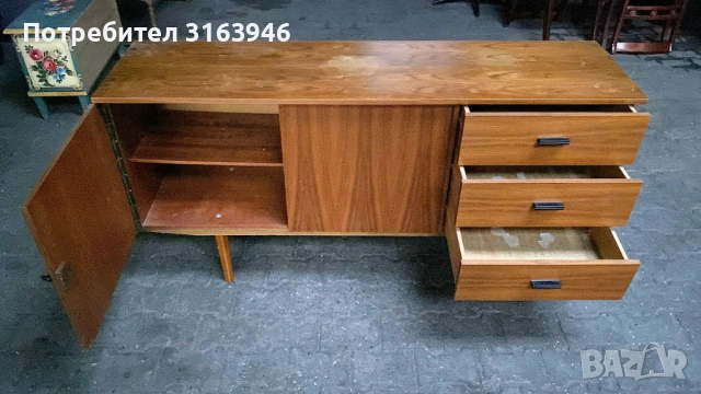 Винтидж шкаф / бюфет – средата на XX век, снимка 4 - Шкафове - 53856178