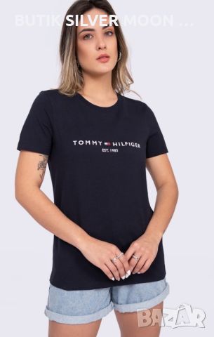 Дамски Памучни Тениски 💥 TOMMY HILFIGER , снимка 1 - Тениски - 46766974