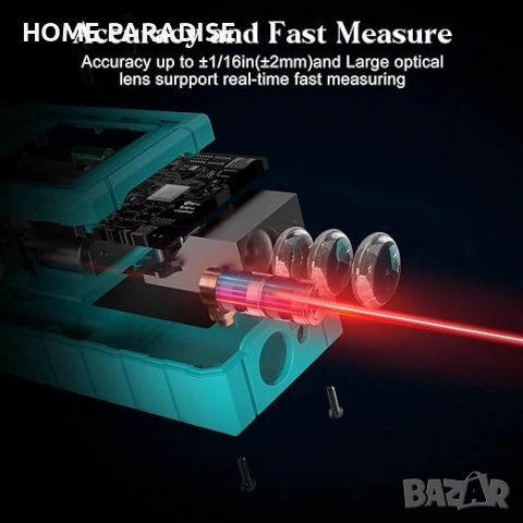 лазерен далекомер 50 м,, снимка 3 - Измервателни инструменти - 53899368