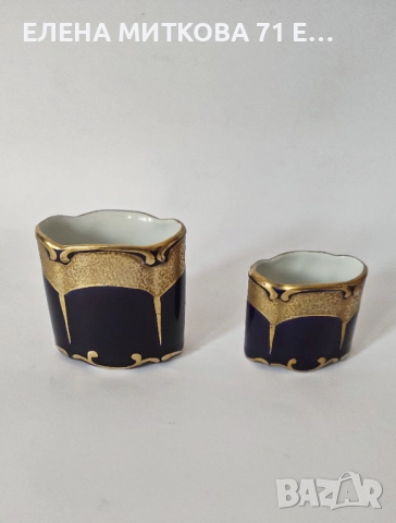 Порцеланов тоалетен/декоративен комплект от Илменау Порцелан,Германия, снимка 11 - Антикварни и старинни предмети - 52092726