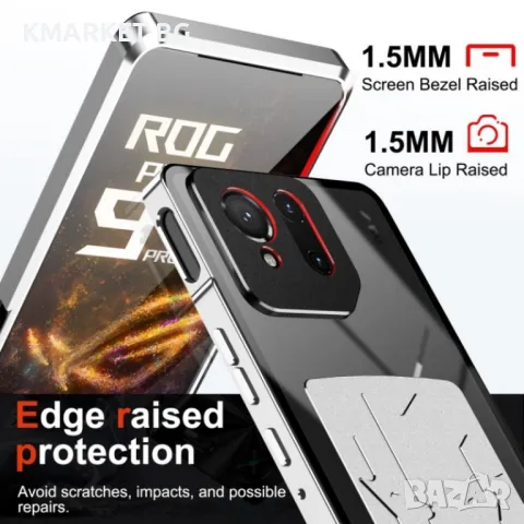 Asus ROG Phone 9 Pro 5G / Asus ROG Phone 9 5G Удароустойчив Калъф Metal Frame 360 Градуса Защита и П, снимка 5 - Калъфи, кейсове - 48572193