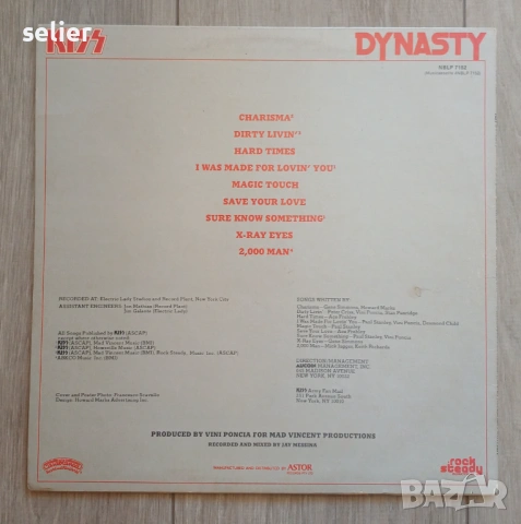 Kiss ‎– Dynasty Издание 🇦🇺 Australia 1979г Състояние на винила:като звук и двете страни са NEAR MI, снимка 2 - Грамофонни плочи - 54140197