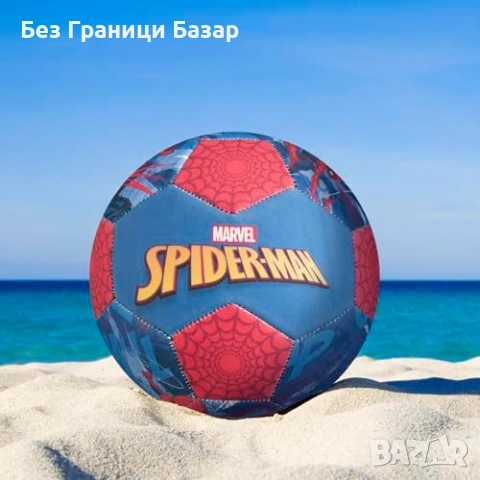 Нова Marvel Spiderman плажна топка 22 см неопрен водоустойчива за плаж басейн градина игра деца, снимка 2 - Други - 54109199