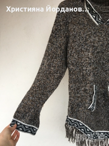 100% алпака/лама суичър с качулка, снимка 2 - Суичъри - 52495823