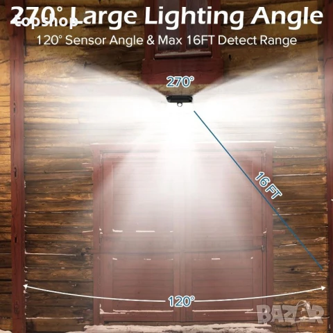 Соларни лампи Lenlun, IP65, 230 LED, сензор за движение, 4 броя, снимка 7 - Соларни лампи - 50569490