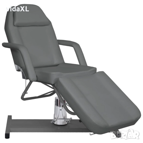 vidaXL Масажна кушетка, сива, 180x62x(87-112) см（SKU:110266）