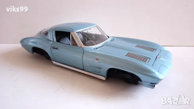 Welly 1963 Chevrolet Corvette - Мащаб 1:24, снимка 7 - Колекции - 48589446