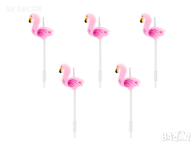 Свещи за Торта Фламинго, снимка 2 - Декорация - 49793857