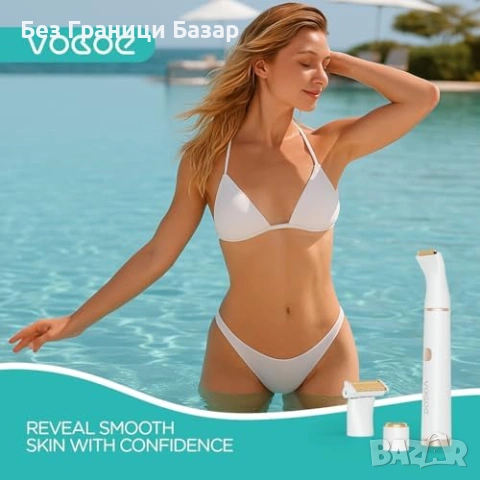 Нов Електрически дамски тример USB-C за бикини зона лице и тяло косми, снимка 7 - Тримери - 53839908