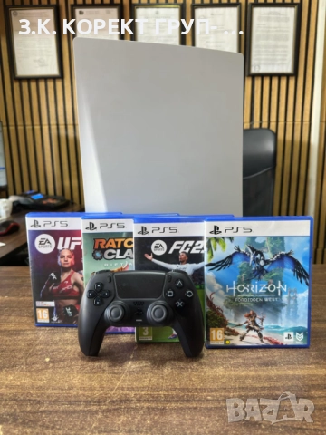 Sony PlayStation 5 Disc Edition с 1 джойстик и 4 игри + зарядна станция, снимка 4 - PlayStation конзоли - 52903851