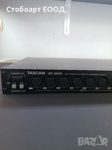 Студийна аудио карта TASCAM US-1800 с фантомно захранване, снимка 2 - Микрофони - 54049285