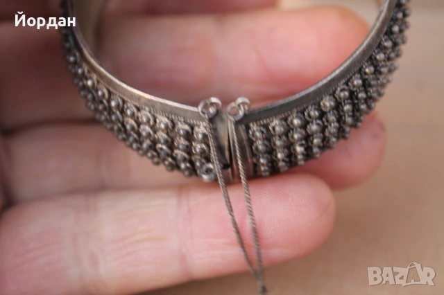 Дамска сребърна гривна , снимка 4 - Гривни - 53877488