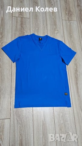 G-STAR RAW мъжка синя тениска – оригинал, нова, М размер, снимка 3 - Тениски - 51104656