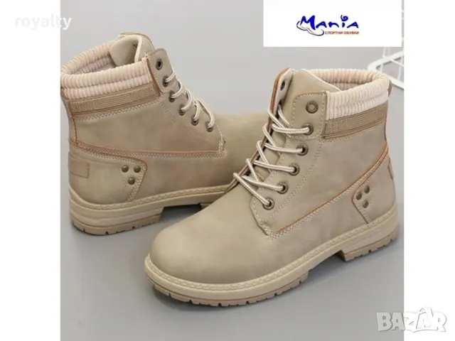 Бежови топли боти, снимка 2 - Дамски боти - 49963072