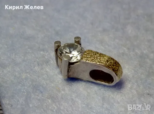 СРЕБЪРЕН ПЕНДАНТ СРЕБРО 950 с 1/2мм МАСИВНО БЯЛО ЗЛАТО 750 с ЖЪЛТА ПОЗЛАТА 22 Карата и ФИАНИТ 49301, снимка 7 - Колиета, медальони, синджири - 50342439