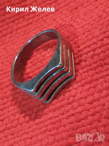 СТАР СРЕБЪРЕН ПРЪСТЕН СРЕБРО 925 МАЙСТОРСКА РЪЧНА РЕТРО АРТ СТИЛ ИЗРАБОТКА 48618, снимка 10 - Пръстени - 48938439