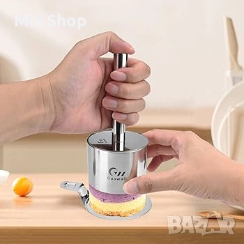 Комплект от 6 Guowall кръгли формички за торта от неръждаема стомана, снимка 6 - Други стоки за дома - 53885864