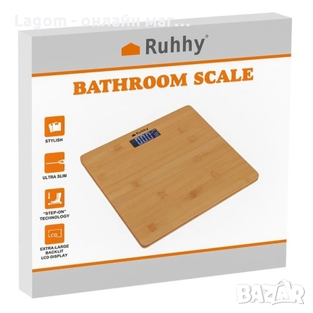 Персонални везни Ruhhy, Дигитални везни до 180кг, Цифров дисплей, Кантари за хора, снимка 6 - Електронни везни - 52549675