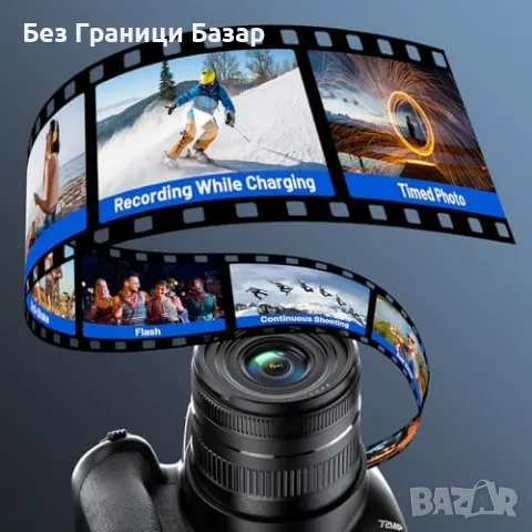 Нова Фото & Влог Камера 4K 72MP, Оптичен Зуум 12X, HDMI, 270° Дисплей, снимка 6 - Фотоапарати - 49537014