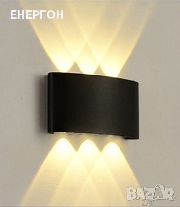 Луксозна ФАСАДНА LED ЛАМПА Външна IP 65 - шест светодиода, снимка 2 - Настолни лампи - 45893397