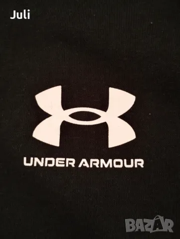 Черен памучен суичър Under Armour, снимка 5 - Суичъри - 48922733