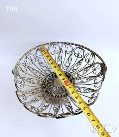 Бронзова кошничка/фруктиера ФИЛИГРАН, снимка 4 - Други ценни предмети - 52844779