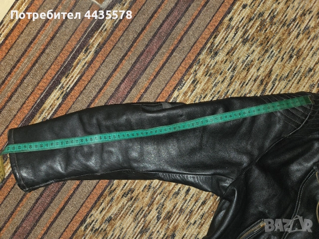 Кожено мото яке тип рокерско (рокерия) от естествена кожа, снимка 8 - Якета - 52886456