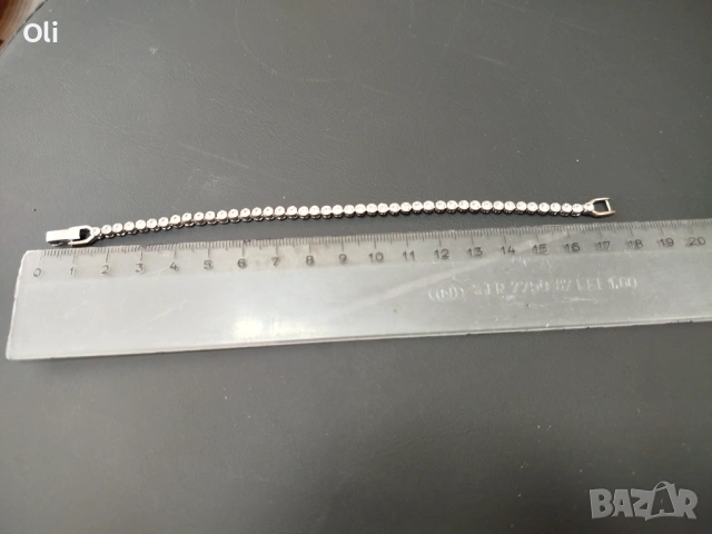 Оргинална сребърна гривна сваровски / svarovski, снимка 6 - Гривни - 53815199