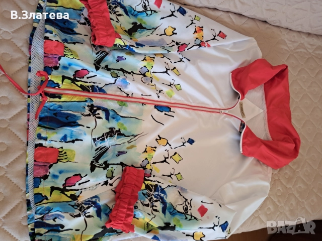 Дамско ЯКЕ – ветровка, размер 3XL, в свежи, слънчеви цветове., снимка 2 - Якета - 51548320