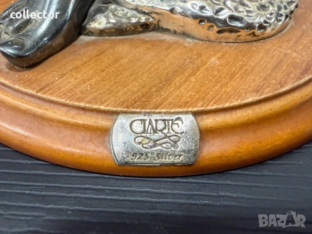 Италианска сребърна фигура Clarté от серията на Masai. №7989, снимка 3 - Антикварни и старинни предмети - 53933789