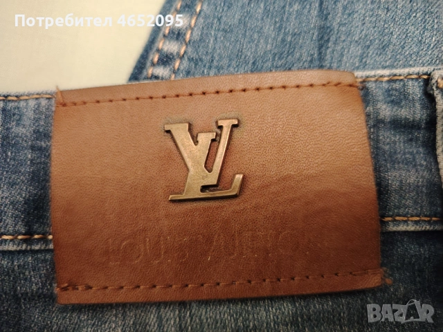Нови Къси Дамски дънки 3/4-ти Louis vuitton, снимка 3 - Дънки - 53558057