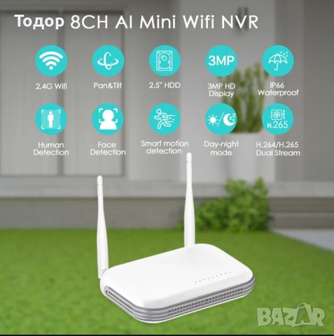 NVR  WI FI    8 канала  3 Мп, снимка 5 - Други - 46366685