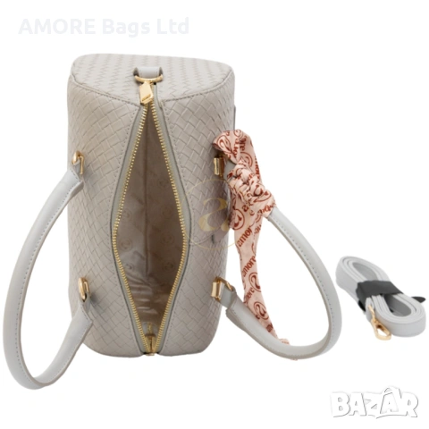Класическа дамска чанта AMORE Beatrice - Grey, снимка 4 - Чанти - 53584525