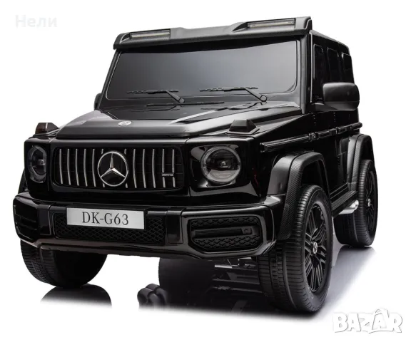 Двуместна джип G63 4X4 24V батерия,MP3, с меки гуми с Кожена седалка, снимка 1 - Детски велосипеди, триколки и коли - 46818847