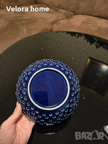 Синя купа/фруктерия от КОБАЛТ, снимка 4 - Прибори за хранене, готвене и сервиране - 52805406