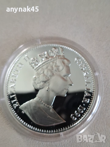 Сребро Гибралтал Евротунел 21 екю, снимка 2 - Нумизматика и бонистика - 53910176