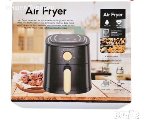 Уред за готвене без мазнина Air Fryer,4 л.,700W JD688, снимка 3 - Фритюрници - 45887574