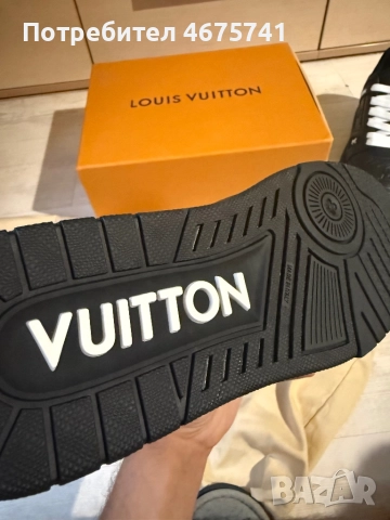 Louis Vuitton черни маратонки, снимка 3 - Маратонки - 52754810
