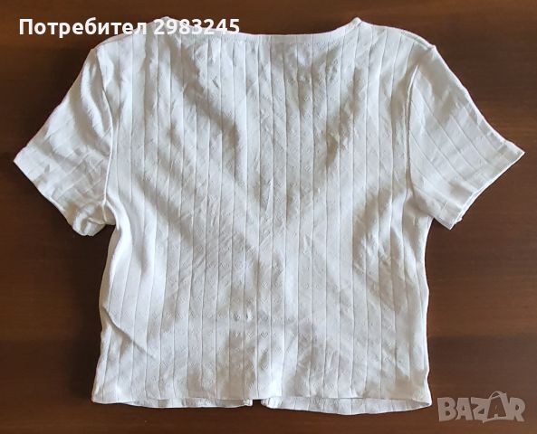 Дамска бяла блуза , снимка 2 - Тениски - 46447522