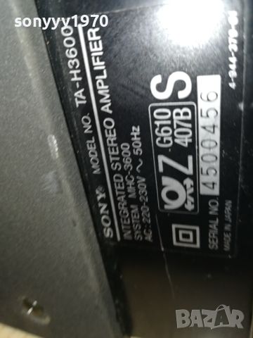 SONY TA-H3600 AMPLIFIER-MADE IN JAPAN-ВНОС SWISS 3105241030, снимка 10 - Ресийвъри, усилватели, смесителни пултове - 45991617