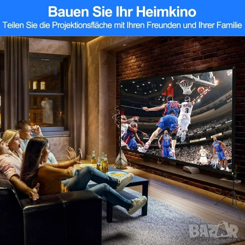 Преносим екран за проектор VISULAPEX 120" 4K със стойка и чанта , снимка 4 - Плейъри, домашно кино, прожектори - 53383013