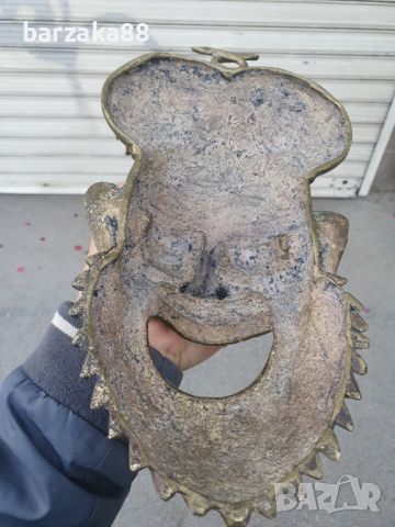 Стара бронзова маска Африка, снимка 9 - Колекции - 45747181